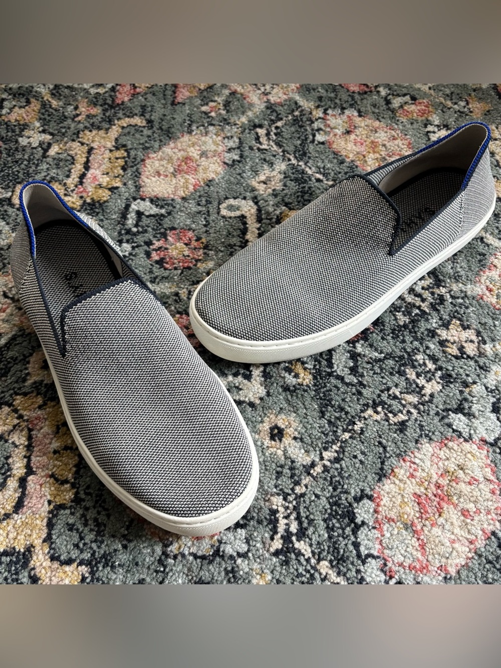 Rothy’s The Original Slip On Knit Sneaker in Anchor Blue Sz 10